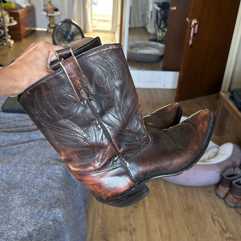 Vintage Leather custom shortened calf boots